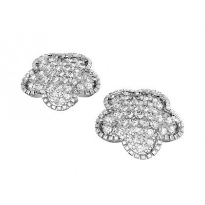 Diamond Flower Earstuds
